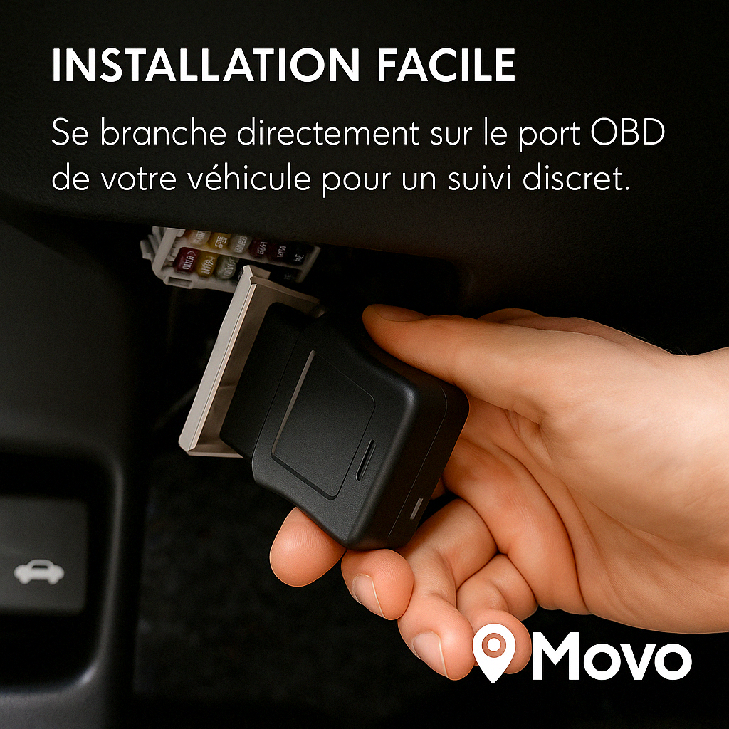Traceur GPS vehicule OBD à brancher facilement sur le port OBD de la voiture, camion