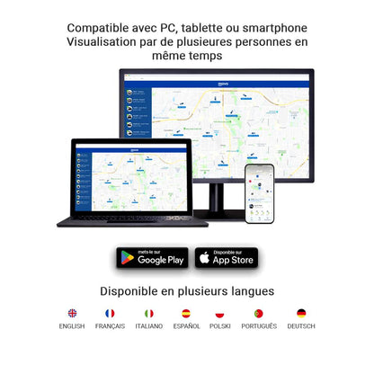 Movo Micro Traceur GPS Voiture, Personne et Bien