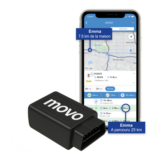 Traceur GPS OBD Véhicule – MAJ toutes les 1 sec + 1 an d’abonnement inclus